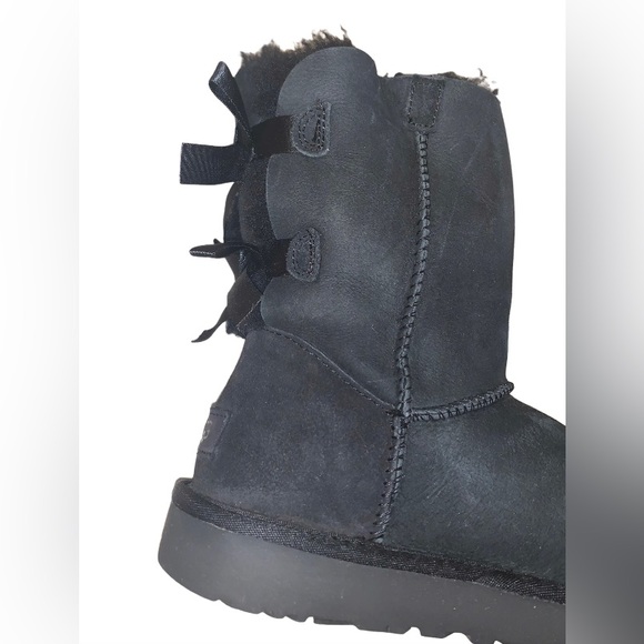 UGG BAILEY BLACK BOW TIE BOOTS WOMEN’s size 6 - Picture 11 of 16